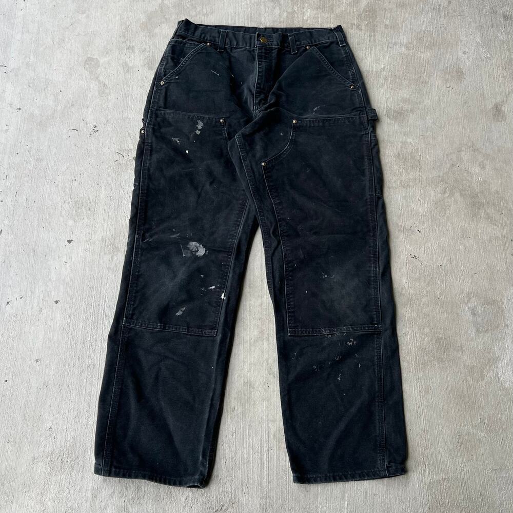 Carhartt black double knee work wear carpenter pants